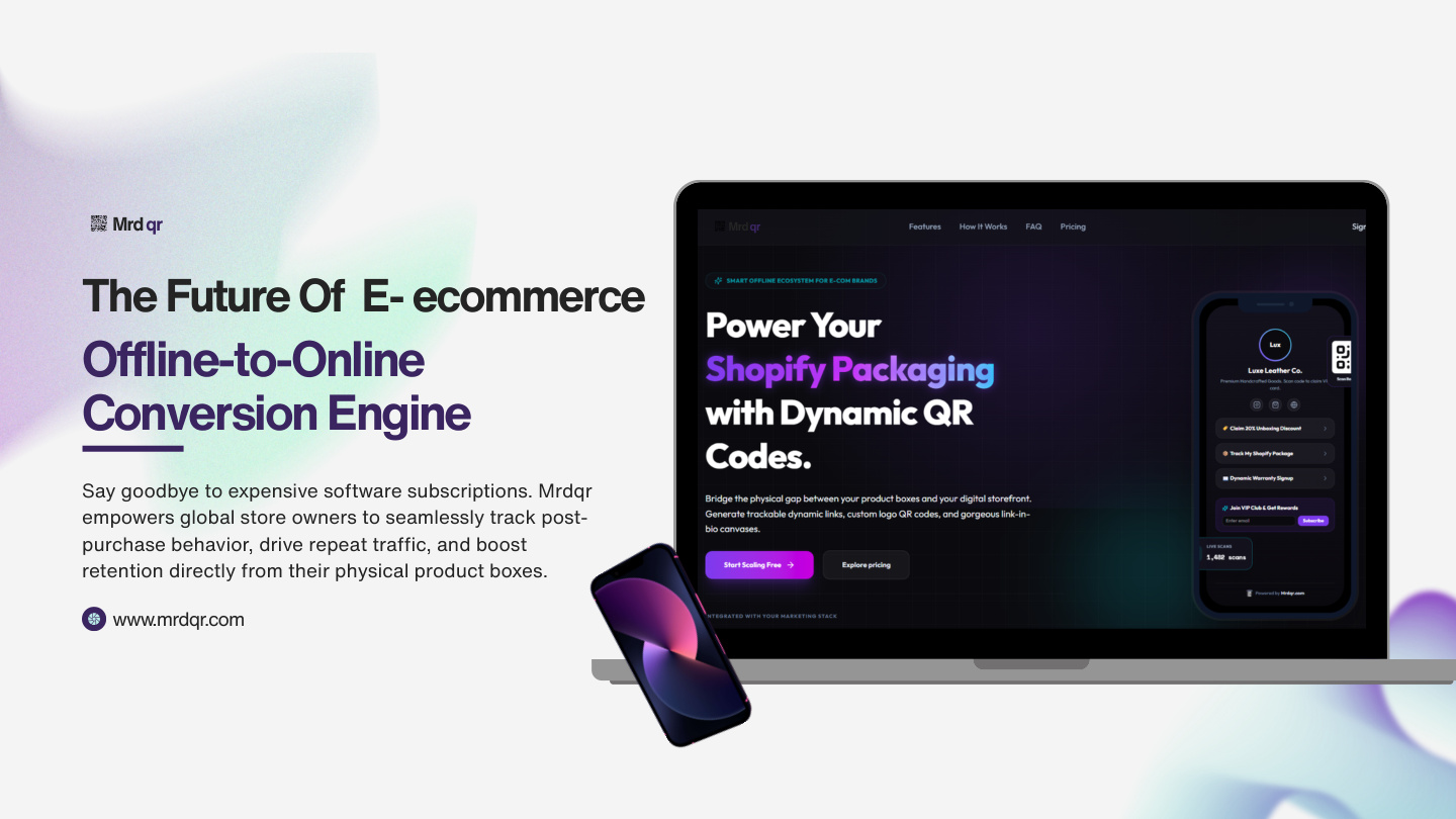 Mrdqr - E-commerce QR & Bio-Links