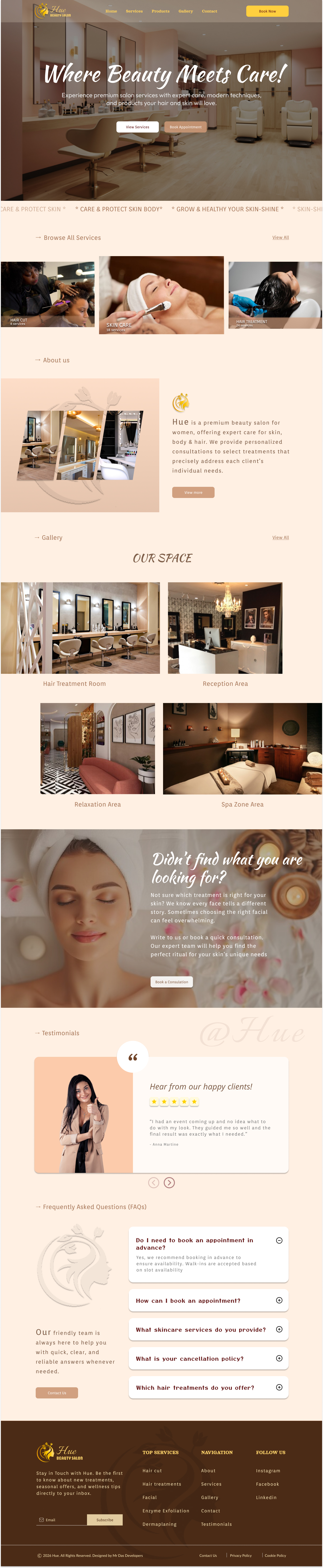 Elite Salon Booking & Service Web Development